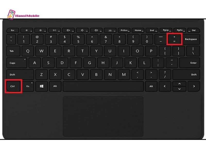Dùng bàn phím để phóng to màn hình máy tính