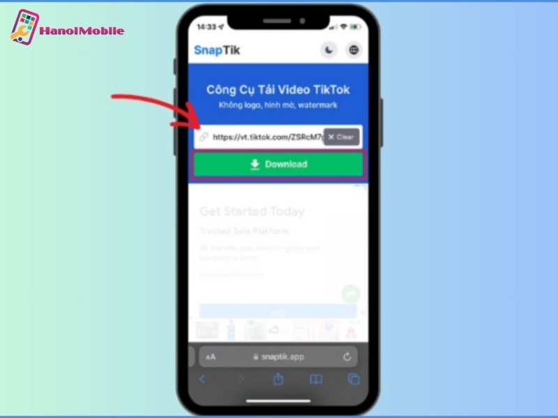 Tải video TikTok bằng SnapTik trên điện thoại Android/ iPhone