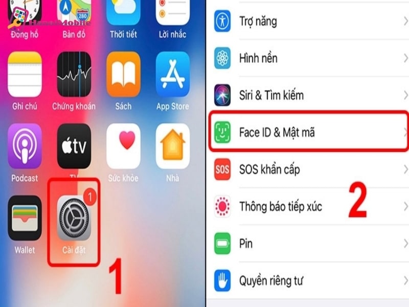 Tắt và bật lại Face ID