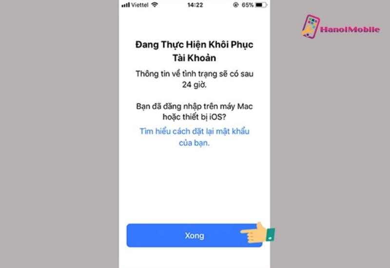 Khôi phục tài khoản iCloud qua điện thoại