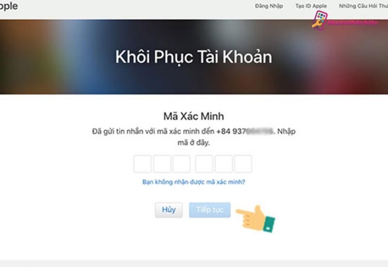 Khôi phục tài khoản iCloud qua máy tính