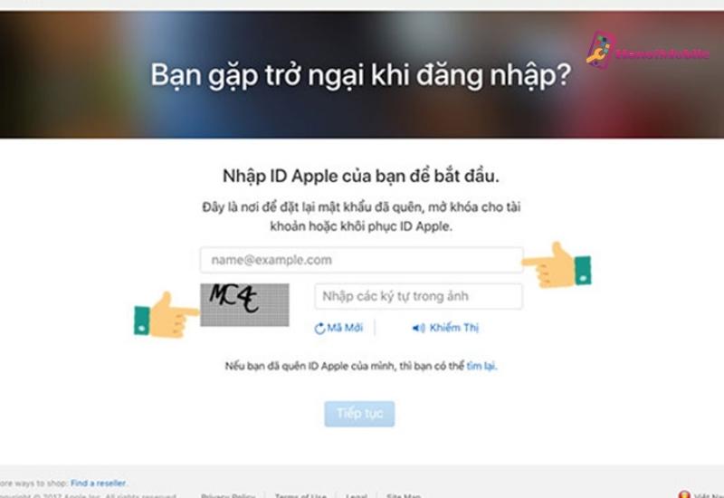 Khôi phục tài khoản iCloud qua máy tính