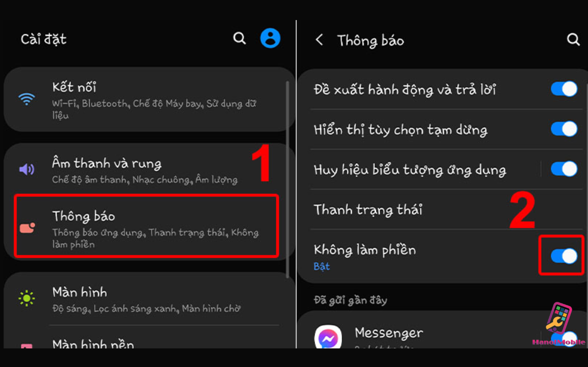 Cách Bật/Tắt Chế Độ Không Làm Phiền Trên Samsung 3