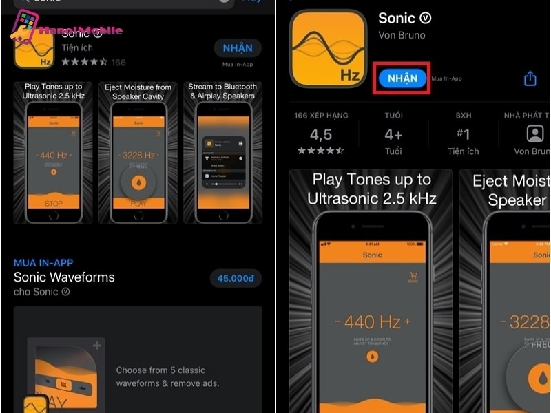 Sử dụng ứng dụng Sonic