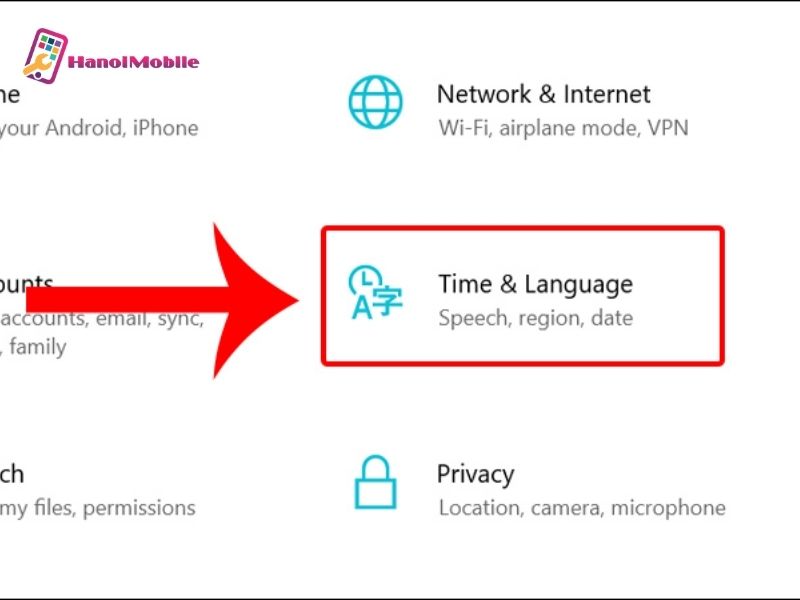 Cách cài tiếng Việt cho máy tính Windows tại Setting