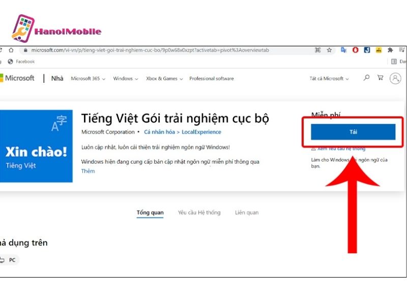 Cách cài tiếng Việt cho máy tính bằng gói ngôn ngữ trên Microsoft Store