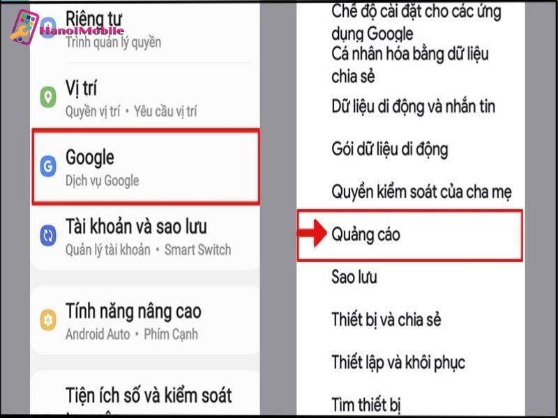 Tắt cá nhân hóa quảng cáo trong Google