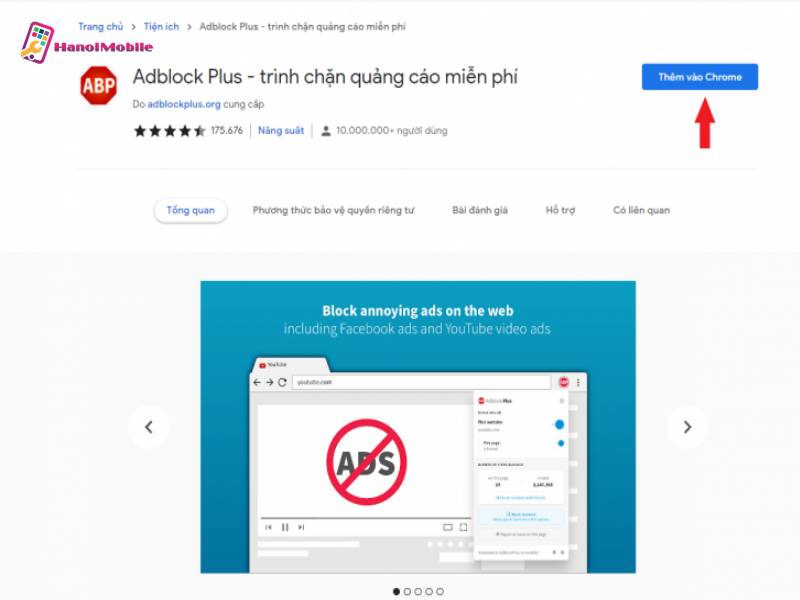 Chặn quảng cáo trên Youtube bằng tiện ích Adblock Plus