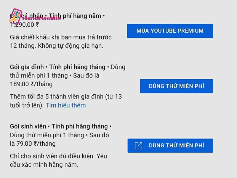 Cách chặn quảng cáo trên Youtube bằng tài khoản trả phí