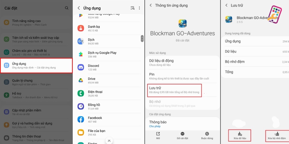 cách giải phóng dung lượng điện thoại samsung 3