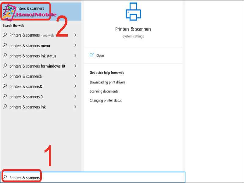 Kết nối máy in với máy tính hệ điều hành Windows 8/10/11