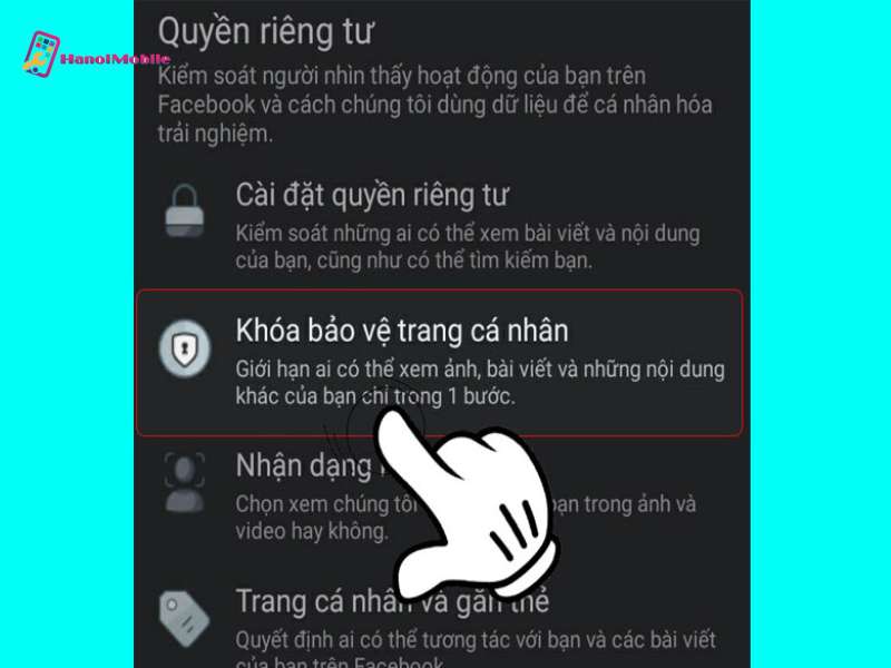 Mở khóa trang Facebook cá nhân đơn giản