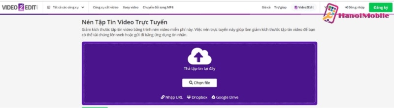  Chọn nút “Chọn Flie” và điều chỉnh kích thước bạn muốn