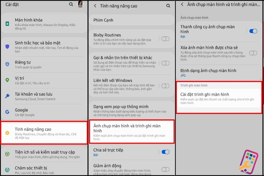 cách quay màn hình điện thoại Samsung 3