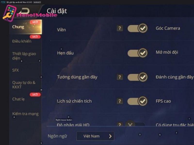 Một số lưu ý khi chơi Liên quân bằng Nox Player