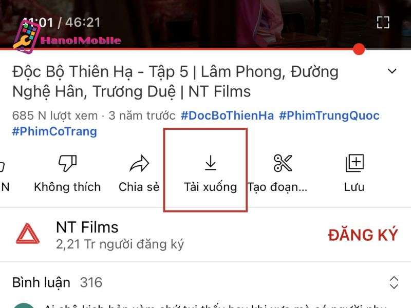 Cách tải video trên Youtube về điện thoại không dùng phần mềm