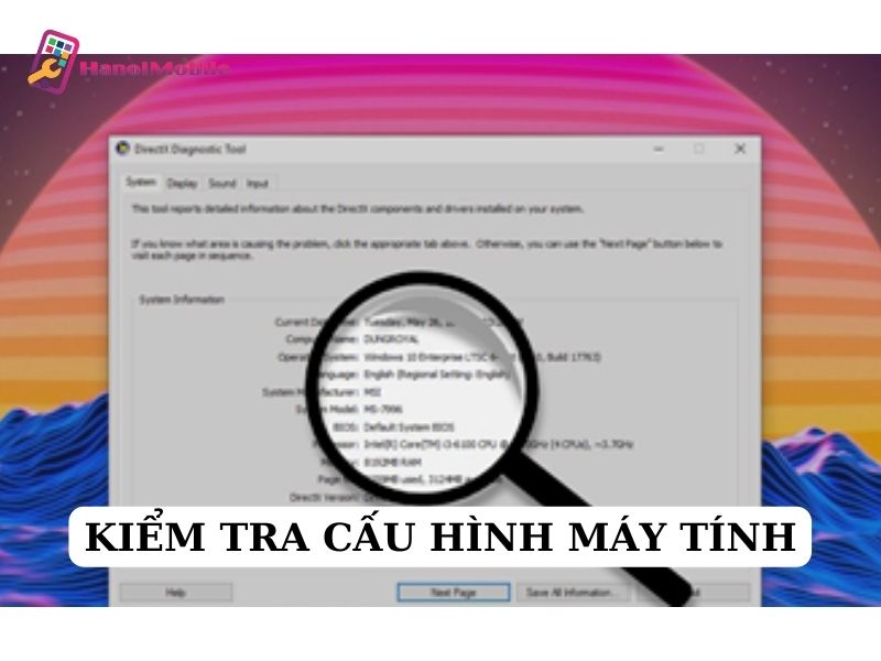  cách xem cấu hình máy tính