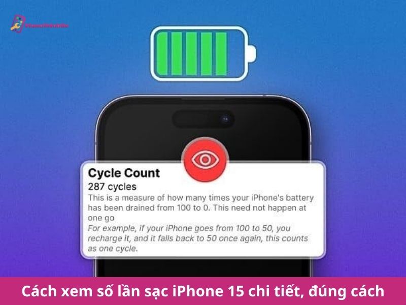 Cách xem số lần sạc iPhone 15