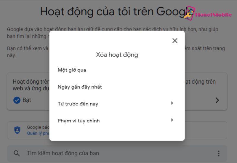 Chọn vào 1 trong 4 tùy chọn được gợi ý