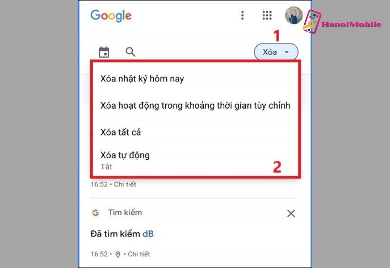 Chọn vào tùy chỉnh mong muốn