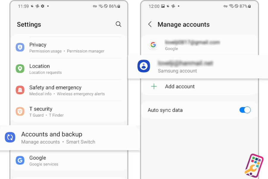 Cách Xóa Tài Khoản Samsung Account 2