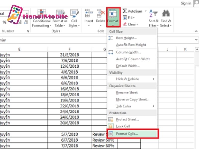 Cách xuống dòng trong Excel