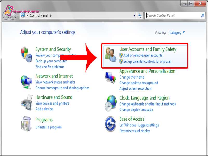Cách cài đặt mật khẩu máy tính Windows 7
