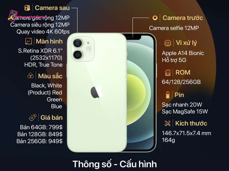 cấu hình iPhone 12