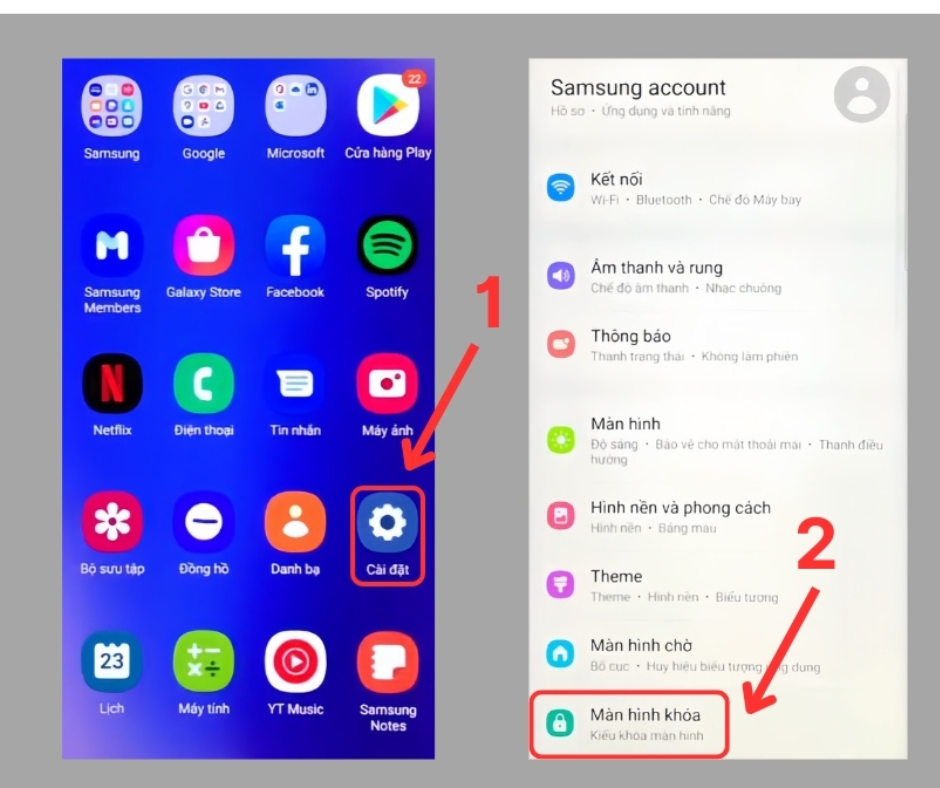 Cách Hiển Thị Đồng Hồ Trên Màn Hình Điện Thoại Samsung 4