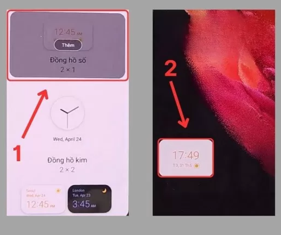 Cách Hiển Thị Đồng Hồ Trên Màn Hình Điện Thoại Samsung 5