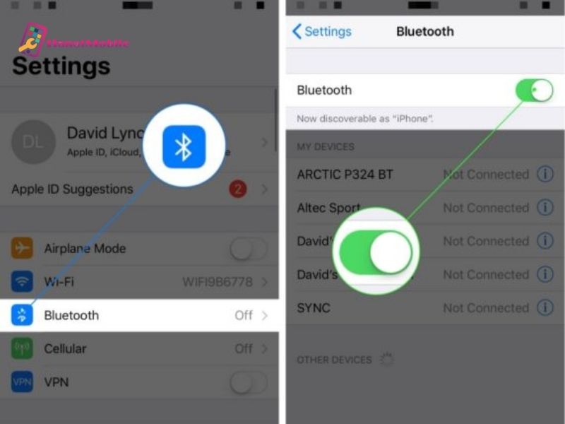  Tắt Bluetooth trên iPhone