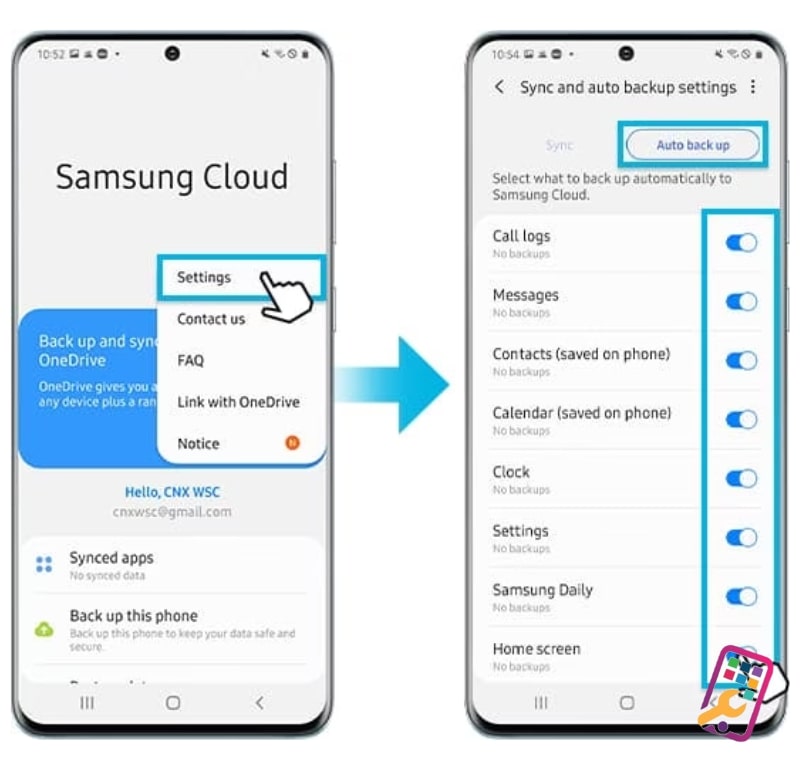 khôi phục số điện thoại đã xóa trên Samsung 5