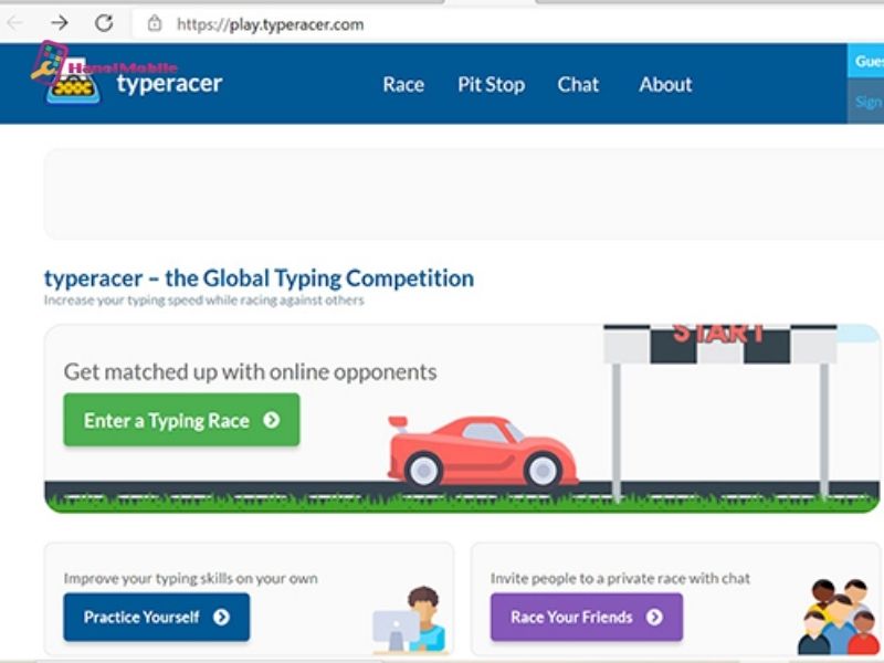 Công cụ kiểm tra tốc độ đánh máy tính online TyperRacer