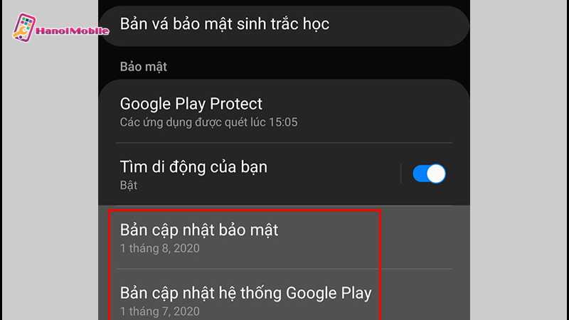 Kiểm tra và cập nhật bảo mật cho smartphone