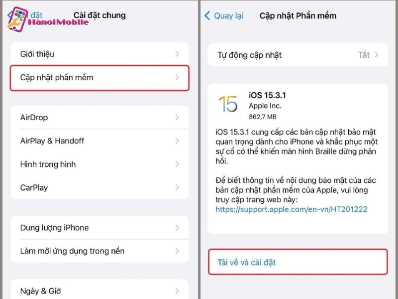 Khởi động lại iPhone và cập nhật phần mềm