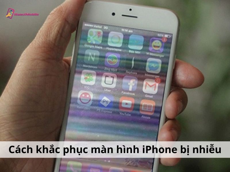 màn hình iPhone bị nhiễu