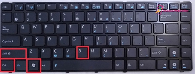  Tổ hợp phím Windows + Crl + Shift + B