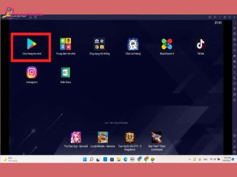 Tải về từ trình giả lập Android trên máy tính
