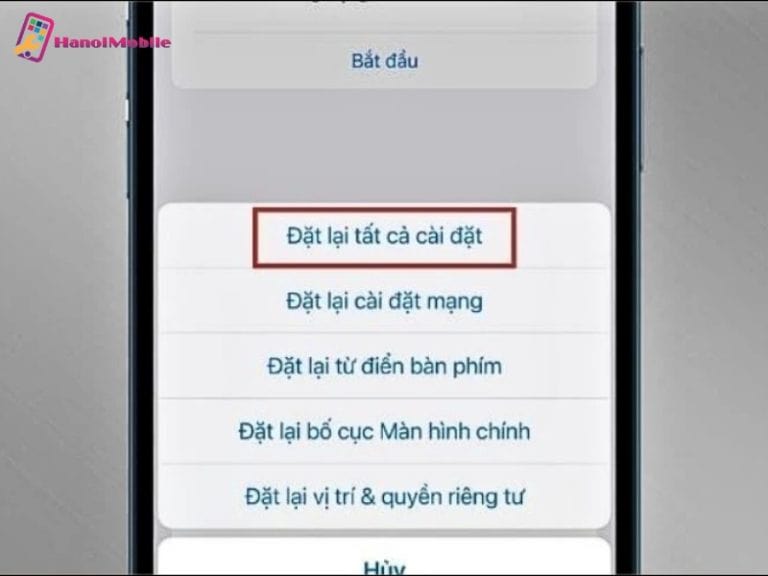 Reset lại các cài đặt trên iPhone