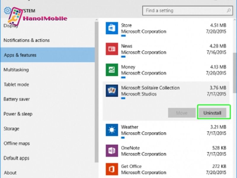 Xóa ứng dụng trên hệ điều hành Windows 10