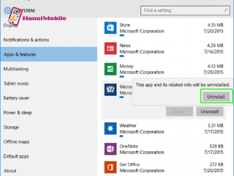 Xóa ứng dụng trên hệ điều hành Windows 10
