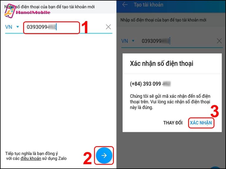 Tạo tài khoản Zalo mới bằng số điện thoại cũ